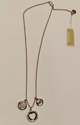 New Michael Kors Rose Gold Tone Brass Components Necklace NWT $135 • $55.99