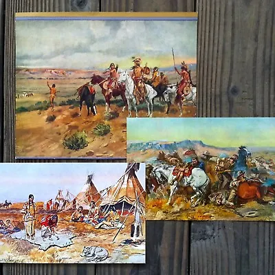 11 Diff Vintage Original 1930s CHARLES RUSSELL Indian Western ART Prints NOS  • $31.96