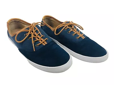 G.H. Bass & Co Navy Denim Navigate Canvas Boat Sneaker Shoes Women's Size 9.5M • $9