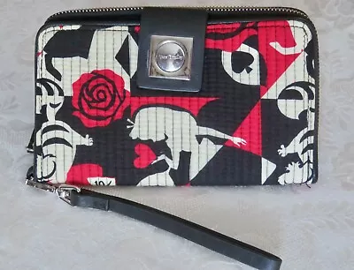 Vera Bradley Alice In Wonderland Wristlet Wallet Painting The Roses • $39