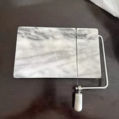 Vintage White Grey Marble Cheese Cutting Slicing Board 8”x5” • $25