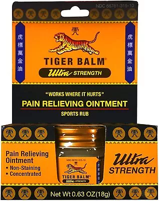 Tiger Balm Pain Relieving Ointment Ultra 18g – Muscle Rub Ultra Strength – • $5.65