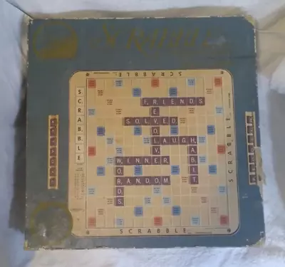 1982 DELUXE EDITION SCRABBLE Revolving Board Burgundy Tiles • $39.99