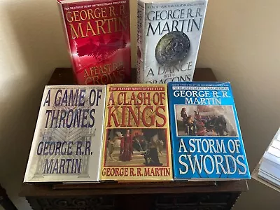 A GAME OF THRONES #1-5 George R.R. Martin All SIGNED 1st/1sts HCDJ • $5450