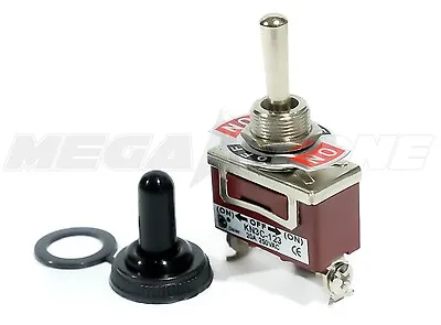 Toggle Switch Heavy Duty 20A/125V Momentary SPDT (On)-Off-(On) W/Waterproof Boot • $7.89