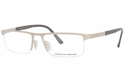 Porsche Design Men's Eyeglasses P'8239 P8239 B Gold/Gray Optical Frame 56MM • $119.95