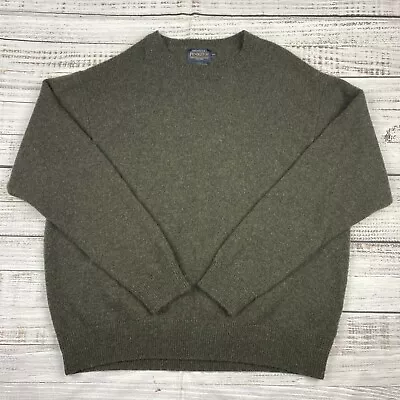 Pendleton Washable Shetland Wool Sweater Men’s Size XXL Dark Green Knit Jumper • $34.97