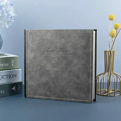 $22.98 • Buy Photo Album For Family Holiday Baby 200 4x6 Pictures Gray Faux Leather Cover