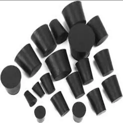 Solid Rubber Laboratory Stoppers Assortment Sizes: 10count • $11.99