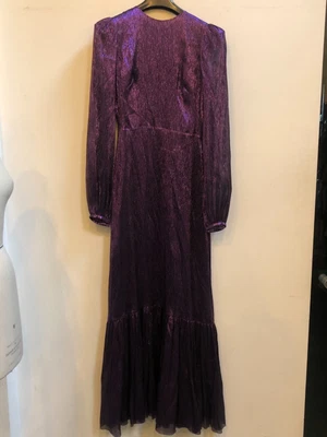 £1000 • Buy Vampires Wife Sparkle Shifon Purple Floor Length Dress - Size 10 