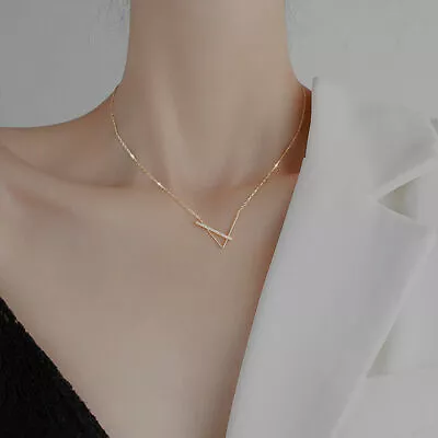 Statement Jewelry V Shaped Necklace Clavicle Chain Necklace Women's Gifts UK • £2.86