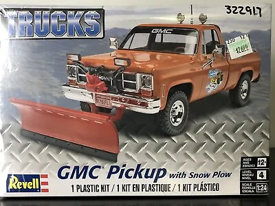 Revell GMC Pickup W/ Snow Plow 1:24 Scale Plastic Model Kit 85-7222 Unbuilt  • $24.01