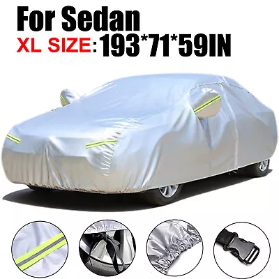 XL Full Car Cover Outdoor Waterproof Sun Snow Rain UV Heat Dust Resistant F1B6 • $22.99