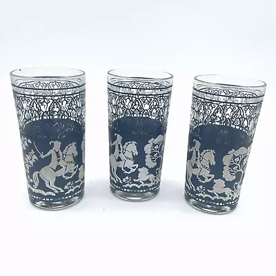 3 VIntage Hazel Atlas Glasses Wedgwood Arabian Knights Tumbler Tall Cocktail • $15.03