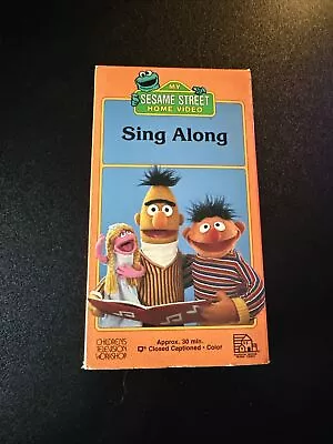 Sing Along VHS Sesame Street Home Video VTG 1987 Jim Henson Muppets W/ Songbook • $5.99