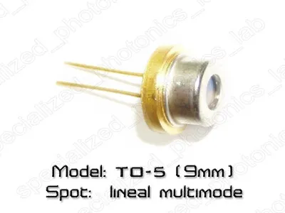 808nm TO-5 (9mm) Infrared Laser Diode 2pin - Lineal Multimode Spot • $29.99