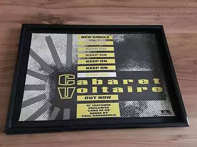 CABARET VOLTAIRE KEEP ON-Framed Original Advert • $24.85