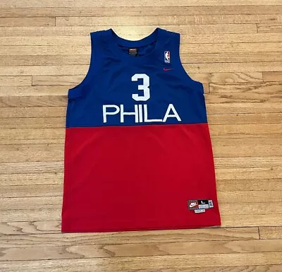 Allen Iverson Nike Jersey Youth L Philadelphia 76ers Phila NBA 2 Tone VTG NBA • $40