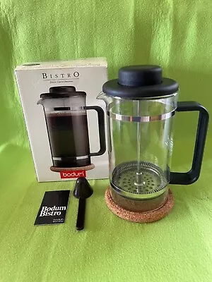 Bodum Cafetiere Bistro  1508  1 L   Little Used  Good Condition  Free P & P • £10.99