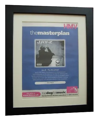 JAY-Z+The Blueprint+POSTER+AD+RARE ORIGINAL 2001+QUALITY FRAMED+FAST+WORLD SHIP • £69.95