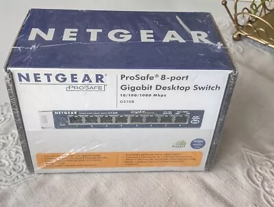 New & Sealed Netgear GS108NA ProSafe 8 Port Gigabit Desktop Switch • $28.99