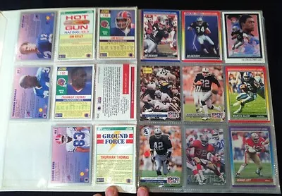 NFL Football Cards In Album - Montana Marino Jackson Aikman Elway Sanders • $94