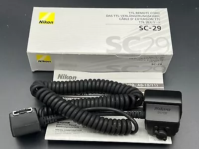 Nikon SC-29 TTL Coiled Remote Cord For SB-910 SB-900 Speedlight • $145