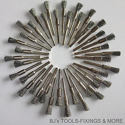 £18.89 • Buy 40 Steel Wire 5mm Brushes Dremel Accessories  Rotary Hobby Multi Tool