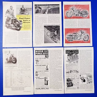 1953 Floyd Clymer HARLEY-DAVIDSON Motorcycle Review Article • $5