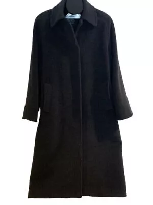 Cinzia Rocca By Rodel Merino Wool Vintage Coat Jacket Size 6 Black Trench • $102.48