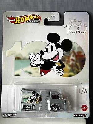 2023 Hot Wheels Premium Disney 100 Mickey Mouse Citroen Type H Metal Diecast 1/5 • $9.99