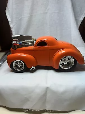 Orange 41 Willys Coupe Gasser Pro Street Rod Muscle Machines 1:18 Car 1941 • $29.95
