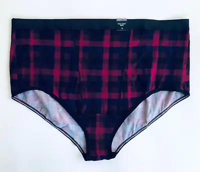 Torrid Plaid Black Blue Burgundy Pink High Waist Boy Brief Underwear Panties 3X • £10.09