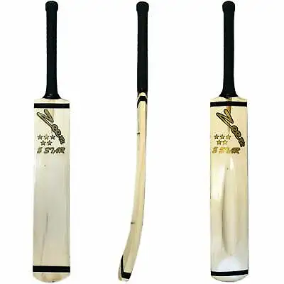 Zeepk 5 Star Series Tennis Tape Soft Ball Cricket Bat Full Size Kashmir Willow • $38.99