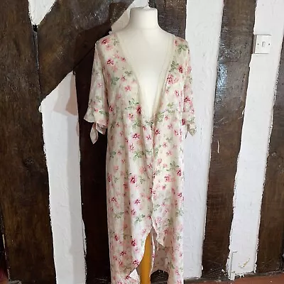 £29.99 • Buy Top Shop Long Floral Kimono Beach Cover Up Size 12 BNWT 