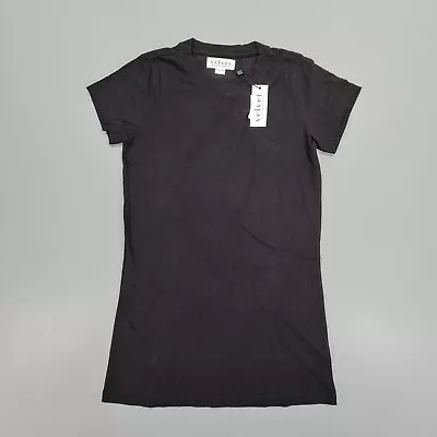 Velvet By Graham Spencer Womens T Shirt Black Medium Short Sleeves Cotton Top • £24.99