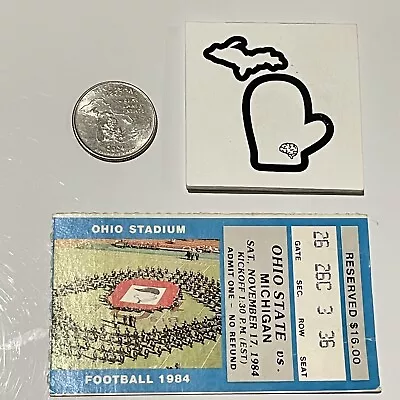 1984 Michigan V Ohio State THE GAME Original Football Ticket Stub OSU UofM FR+ • $37