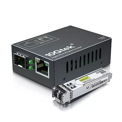 10Gtek [Mini Size] Gigabit Ethernet Media Converter MultiMode Dual LC Fiber To • $33.81