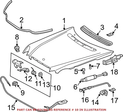 For Mercedes W211 E350 07-09 Hood Release Handle Kit Grille Front Engine Lid • $83.90