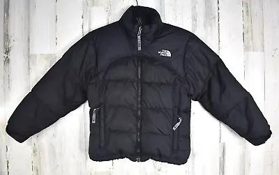 The North Face Girl's Black Goose Down 600 Puffer Jacket Coat Size Small (READ) • £18.13