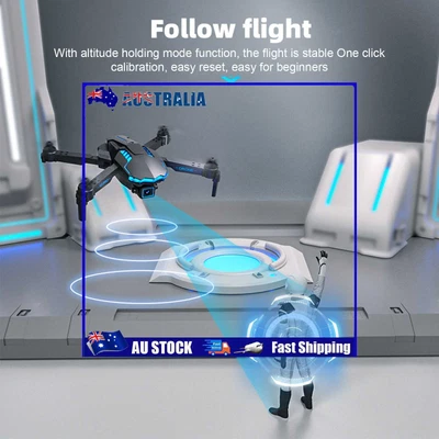$45.79 • Buy 4k HD Dual Camera Rc Drone Obstacle Avoidance Follow Me Foldable With Led Lights