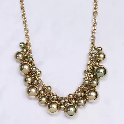 QVC Italian Silver Sterling 18  Polished Bead Necklace Pre-owned Jewelry • $3.25