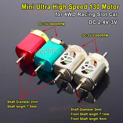 DC 2.4V-3V Ultra High Speed Mini 130 Motor DIY RC 4WD Racing Slot Car Toy Engine • $3.35