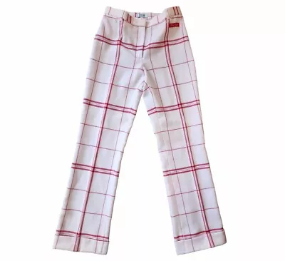 Vintage Moschino CHEAP AND CHIC Dish Cloth Plaid Pants Wool Made In Italy Sz 6  • $148