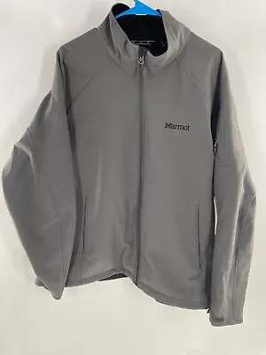 Marmot Jacket Softshell Fleece Lined Gray Outdoor Water Resistant Full Zip XL • $25