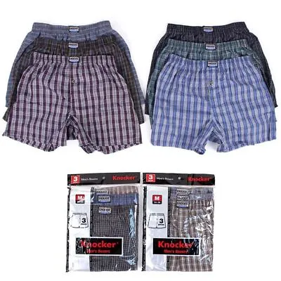6 Mens Plaid Boxer Shorts Lot New Underwear Pairs Pack Small Medium Large XL XXL • $19.95