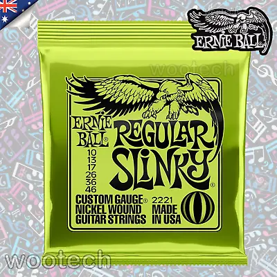 $12.45 • Buy Ernie Ball 2221 Regular Slinky 10-46 Electric Guitar Strings *BRAND NEW* Green