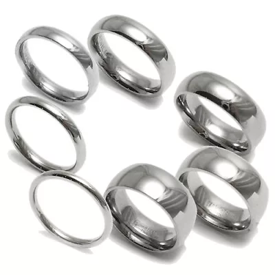Stainless Steel Comfort Fit Plain Wedding Band Ring All Widths & Sizes • $11.99