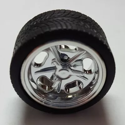 Pegasus 1/24 Scale Shuey's Chrome Rims & Tires Set (4) 1279 • $16.84