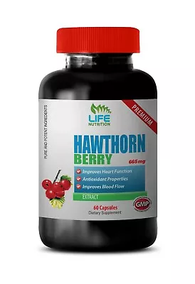 May Protect Your Heart - Hawthorn Extract 665mg - Hawthorn Berry Supplement 1B • $20